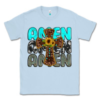Dusty Blue amen Classic Tee - JahusDesignShop