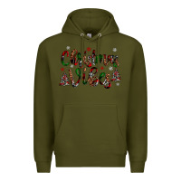 Army Green christmas vibes Premium Hoodie - JahusDesignShop