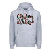 Heather Grey christmas vibes Premium Hoodie - JahusDesignShop