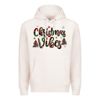 Pale Pink christmas vibes Premium Hoodie - JahusDesignShop
