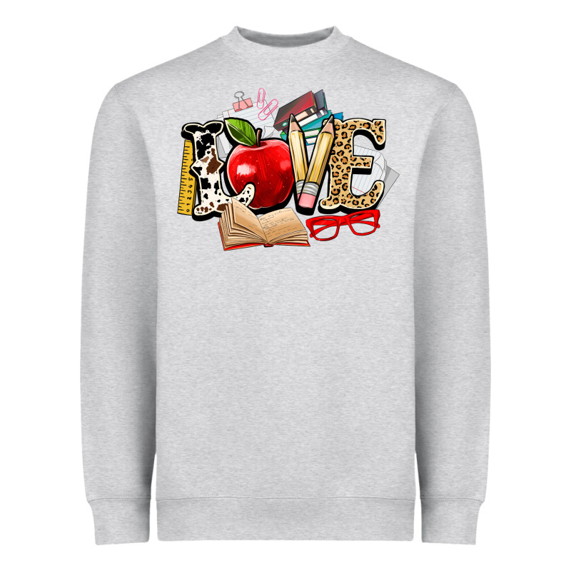Teacher School Love Heavyweight Sweatshirt by NancyCooperArtShop | Teevron