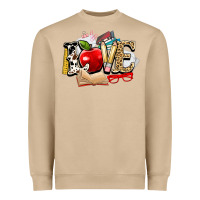 Mushroom teacher school love Heavyweight Sweatshirt - NancyCooperArtShop