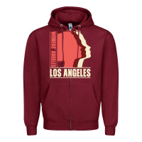 Burgundy Women's Angeles Los Angeles Zipper Hoodie - Bettercallsaul