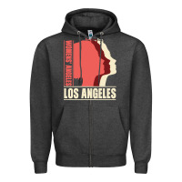 Charcoal Heather Women's Angeles Los Angeles Zipper Hoodie - Bettercallsaul