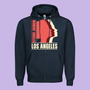 Women's Angeles Los Angeles Zipper Hoodie Designed By Bettercallsaul