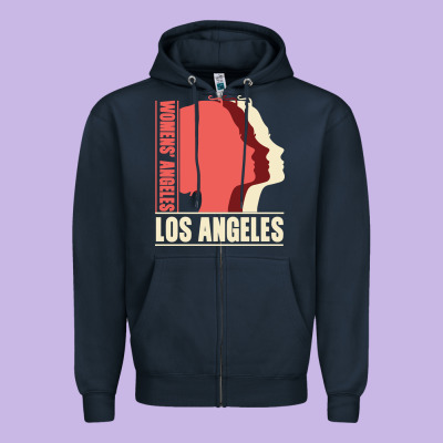Women's Angeles Los Angeles Zipper Hoodie Designed By Bettercallsaul