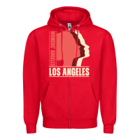 Red Women's Angeles Los Angeles Zipper Hoodie - Bettercallsaul
