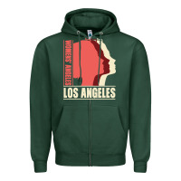 Sports Green Women's Angeles Los Angeles Zipper Hoodie - Bettercallsaul