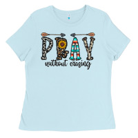 Baby Blue pray whithout crasing Ladies Tee - CowhideDigitalArt