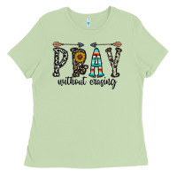 Matcha pray whithout crasing Ladies Tee - CowhideDigitalArt