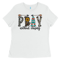 White pray whithout crasing Ladies Tee - CowhideDigitalArt