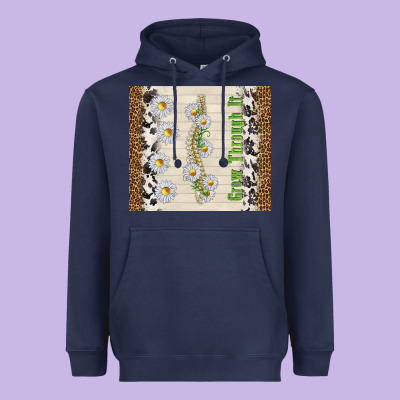 Grow Through It Heavyweight Hoodie Designed By Tumblerdesignbyshophia
