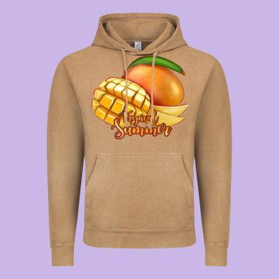 Mango Tropical Summer Vintage Hoodie Designed By Jasminsmagicworld