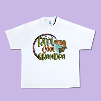 Reel Cool  Grandpa Urban Heavy Tee Designed By Maliassmallbusiness