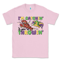 Bubblegum Pink i'm catchin' if you're throwin' Classic Tee - MaliasSmallBusiness