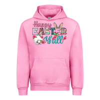 Fuchsia Pink Happy Easter Y'all Urban Hoodie - BundleAndBundleShop