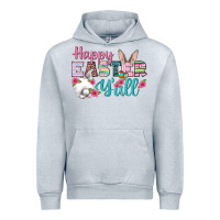 Heather Grey Happy Easter Y'all Urban Hoodie - BundleAndBundleShop