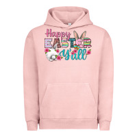 Pigment Salmon Happy Easter Y'all Urban Hoodie - BundleAndBundleShop