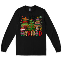 Black feliz navidad Long Sleeve Tee - MaliasSmallBusiness