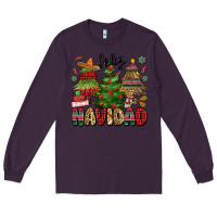 Plum feliz navidad Long Sleeve Tee - MaliasSmallBusiness