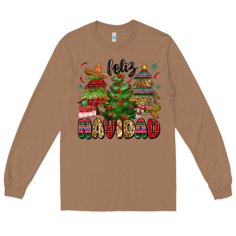 Feliz Navidad Long Sleeve Tee by MaliasSmallBusiness | Teevron