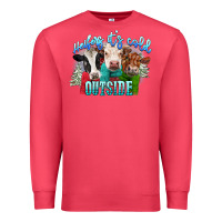 Cardinal heifers its cold outside Premium Sweatshirt - CowGirlArtShop