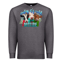 Charcoal Heather heifers its cold outside Premium Sweatshirt - CowGirlArtShop