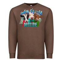 Chestnut heifers its cold outside Premium Sweatshirt - CowGirlArtShop