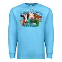 Ocean Blue heifers its cold outside Premium Sweatshirt - CowGirlArtShop