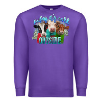 Purple heifers its cold outside Premium Sweatshirt - CowGirlArtShop