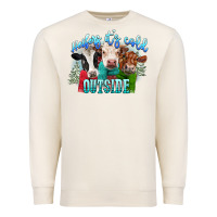 Sandshell heifers its cold outside Premium Sweatshirt - CowGirlArtShop