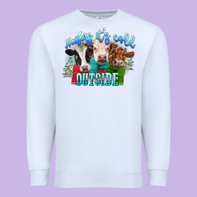 Heifers Its Cold Outside Premium Sweatshirt Designed By Cowgirlartshop