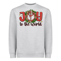 Heather Grey joy to the world Heavyweight Sweatshirt - MaliasSmallBusiness