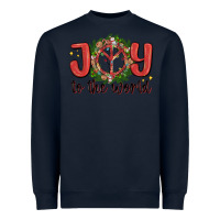 Navy joy to the world Heavyweight Sweatshirt - MaliasSmallBusiness
