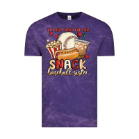 Cloud Purple i'm just here for the snack baseball sister Vintage Tee - MaliasSmallBusiness