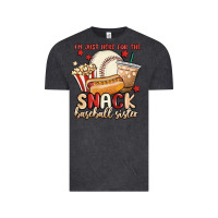 Vintage Black i'm just here for the snack baseball sister Vintage Tee - MaliasSmallBusiness