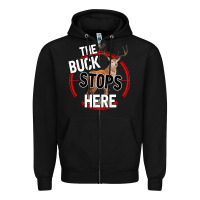 Black The Bucks Stops Here Zipper Hoodie - Bettercallsaul