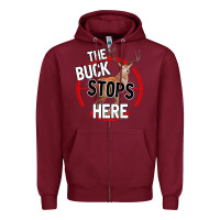Burgundy The Bucks Stops Here Zipper Hoodie - Bettercallsaul
