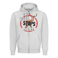 Dove Grey The Bucks Stops Here Zipper Hoodie - Bettercallsaul