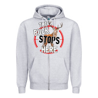 Heather Grey The Bucks Stops Here Zipper Hoodie - Bettercallsaul