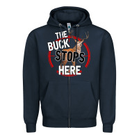 Navy The Bucks Stops Here Zipper Hoodie - Bettercallsaul