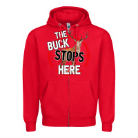 Red The Bucks Stops Here Zipper Hoodie - Bettercallsaul