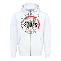 White The Bucks Stops Here Zipper Hoodie - Bettercallsaul