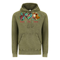Vintage Olive Peace Love Cows Vintage Hoodie - Jasminsmagicworld