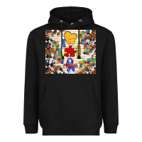 Black love puzzle ribbon Heavyweight Hoodie - TumblerDesignByShophia