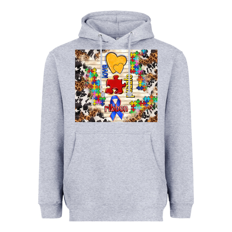 Love Puzzle Ribbon Heavyweight Hoodie by TumblerDesignByShophia | Teevron