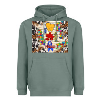 Sage love puzzle ribbon Heavyweight Hoodie - TumblerDesignByShophia
