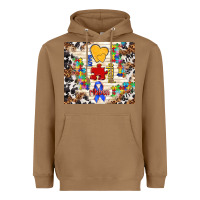 Toasted Coconut love puzzle ribbon Heavyweight Hoodie - TumblerDesignByShophia