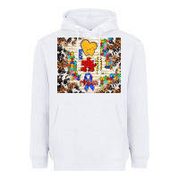 White love puzzle ribbon Heavyweight Hoodie - TumblerDesignByShophia