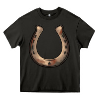 Asphalt western horseshoe Heavy Core Tee - BarkalooDesign
